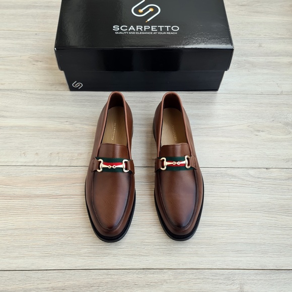 Tan Men\'s Leather Loafers